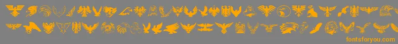 Eagle Font – Orange Fonts on Gray Background