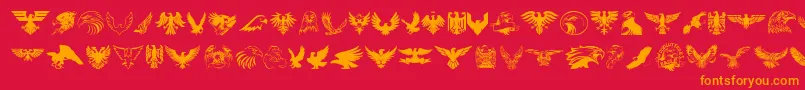 Czcionka Eagle – pomarańczowe czcionki na czerwonym tle