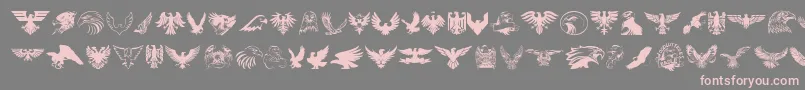 Eagle Font – Pink Fonts on Gray Background