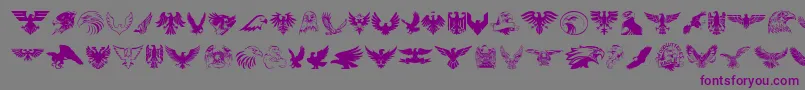 Eagle Font – Purple Fonts on Gray Background