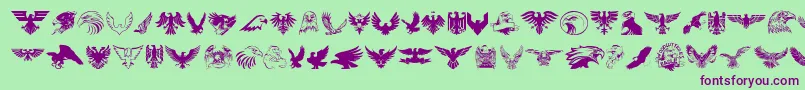 Eagle Font – Purple Fonts on Green Background