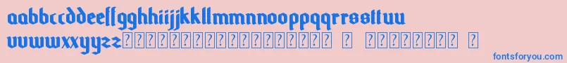 Weitere Informationen zur Odale-Schriftart Odale-Schriftart – Blaue Schriften auf rosa Hintergrund