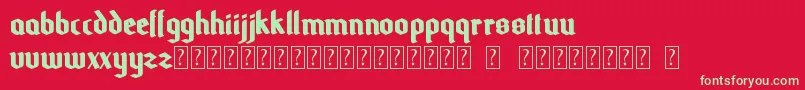 Odale Font – Green Fonts on Red Background