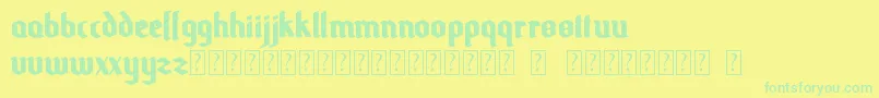 Czcionka Odale – zielone czcionki na żółtym tle