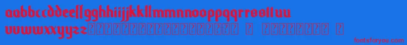 Odale Font – Red Fonts on Blue Background