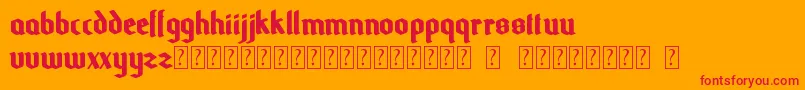 Odale Font – Red Fonts on Orange Background
