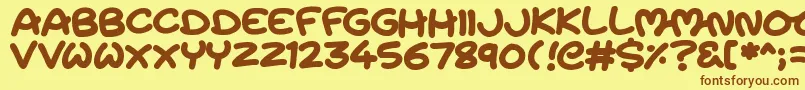 MagicMoons Font – Brown Fonts on Yellow Background