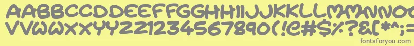MagicMoons Font – Gray Fonts on Yellow Background