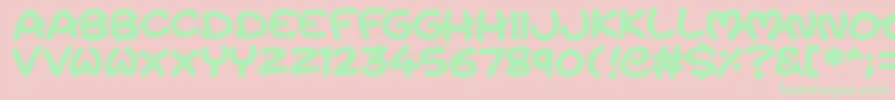 MagicMoons Font – Green Fonts on Pink Background