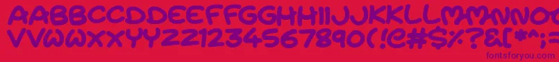 MagicMoons Font – Purple Fonts on Red Background