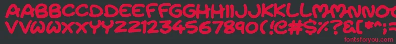 MagicMoons Font – Red Fonts on Black Background