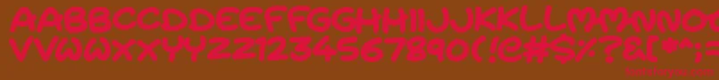 MagicMoons Font – Red Fonts on Brown Background