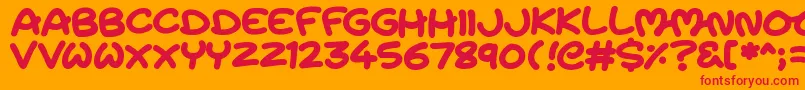 MagicMoons Font – Red Fonts on Orange Background