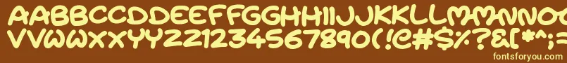 MagicMoons Font – Yellow Fonts on Brown Background