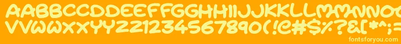MagicMoons Font – Yellow Fonts on Orange Background