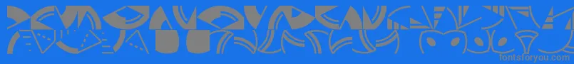 Czcionka Ornamentscity – szare czcionki na niebieskim tle
