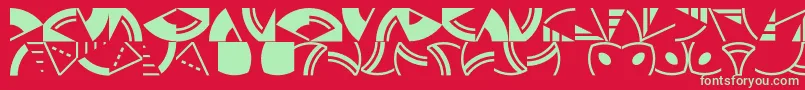 Ornamentscity Font – Green Fonts on Red Background