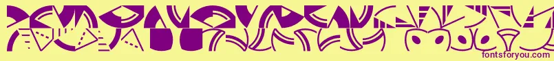 Ornamentscity Font – Purple Fonts on Yellow Background