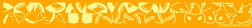 Ornamentscity Font – Yellow Fonts on Orange Background