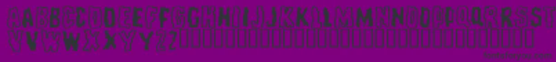 Repeuf Font – Black Fonts on Purple Background