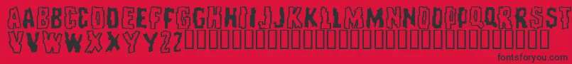 Repeuf Font – Black Fonts on Red Background