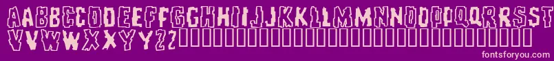 Repeuf Font – Pink Fonts on Purple Background