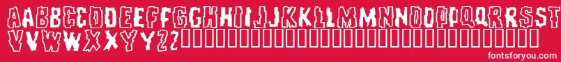 Repeuf Font – White Fonts on Red Background