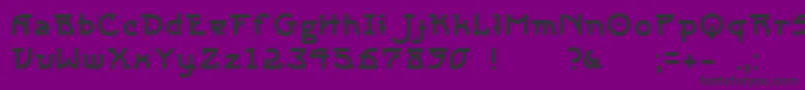 Sangha Font – Black Fonts on Purple Background