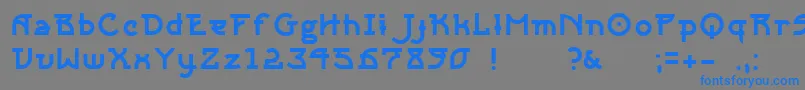 Sangha Font – Blue Fonts on Gray Background