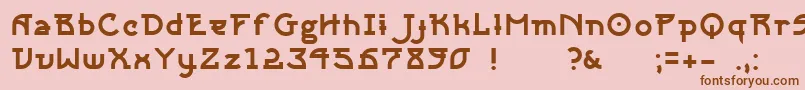 Sangha Font – Brown Fonts on Pink Background