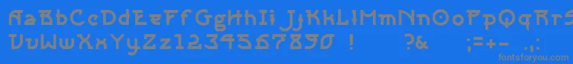 Sangha Font – Gray Fonts on Blue Background