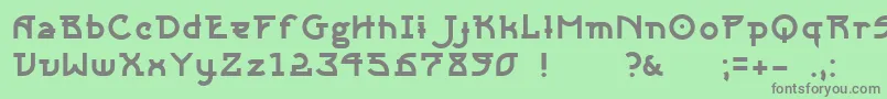 フォントSangha – 緑の背景に灰色の文字