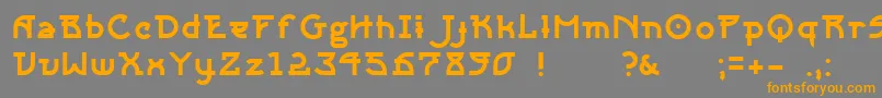 Sangha Font – Orange Fonts on Gray Background