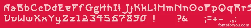 Sangha Font – Pink Fonts on Red Background