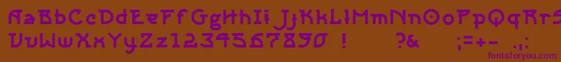 Sangha Font – Purple Fonts on Brown Background