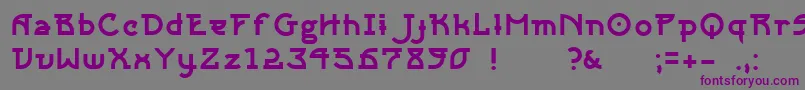 フォントSangha – 紫色のフォント、灰色の背景