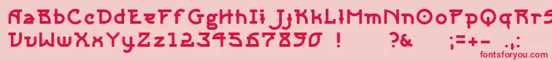 Sangha Font – Red Fonts on Pink Background