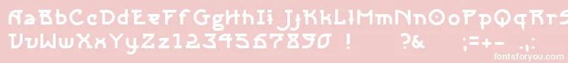 Sangha Font – White Fonts on Pink Background