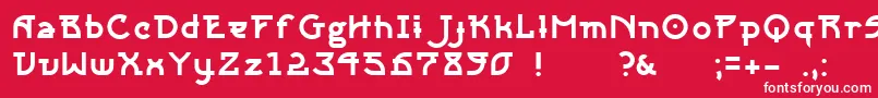 Sangha Font – White Fonts on Red Background