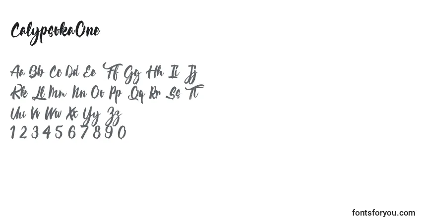 Schriftart CalypsokaOne – Alphabet, Zahlen, spezielle Symbole