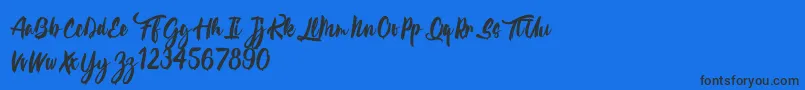 CalypsokaOne Font – Black Fonts on Blue Background