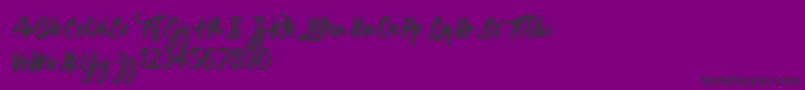 フォントCalypsokaOne – 紫の背景に黒い文字