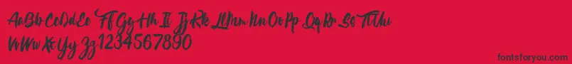 CalypsokaOne Font – Black Fonts on Red Background