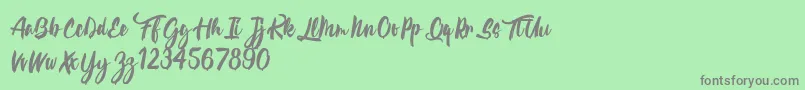 CalypsokaOne Font – Gray Fonts on Green Background