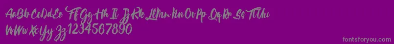 CalypsokaOne Font – Gray Fonts on Purple Background