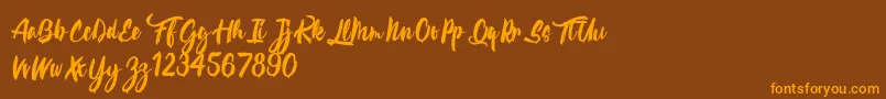 CalypsokaOne Font – Orange Fonts on Brown Background
