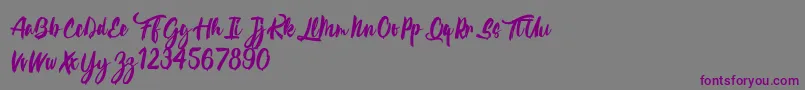 Шрифт CalypsokaOne – фиолетовые шрифты на сером фоне