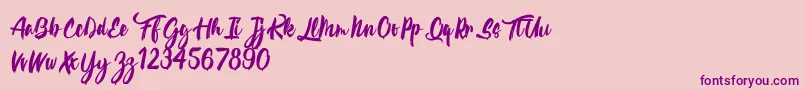 fuente CalypsokaOne – Fuentes Moradas Sobre Fondo Rosa