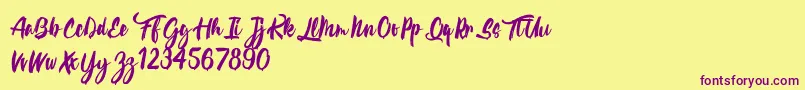 CalypsokaOne Font – Purple Fonts on Yellow Background