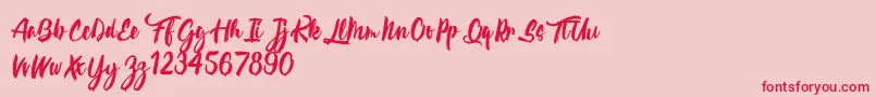CalypsokaOne-Schriftart – Rote Schriften auf rosa Hintergrund